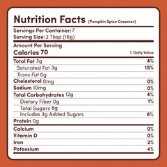 Nutrition Facts Vanilla Latte single stick: 1 serving 13g