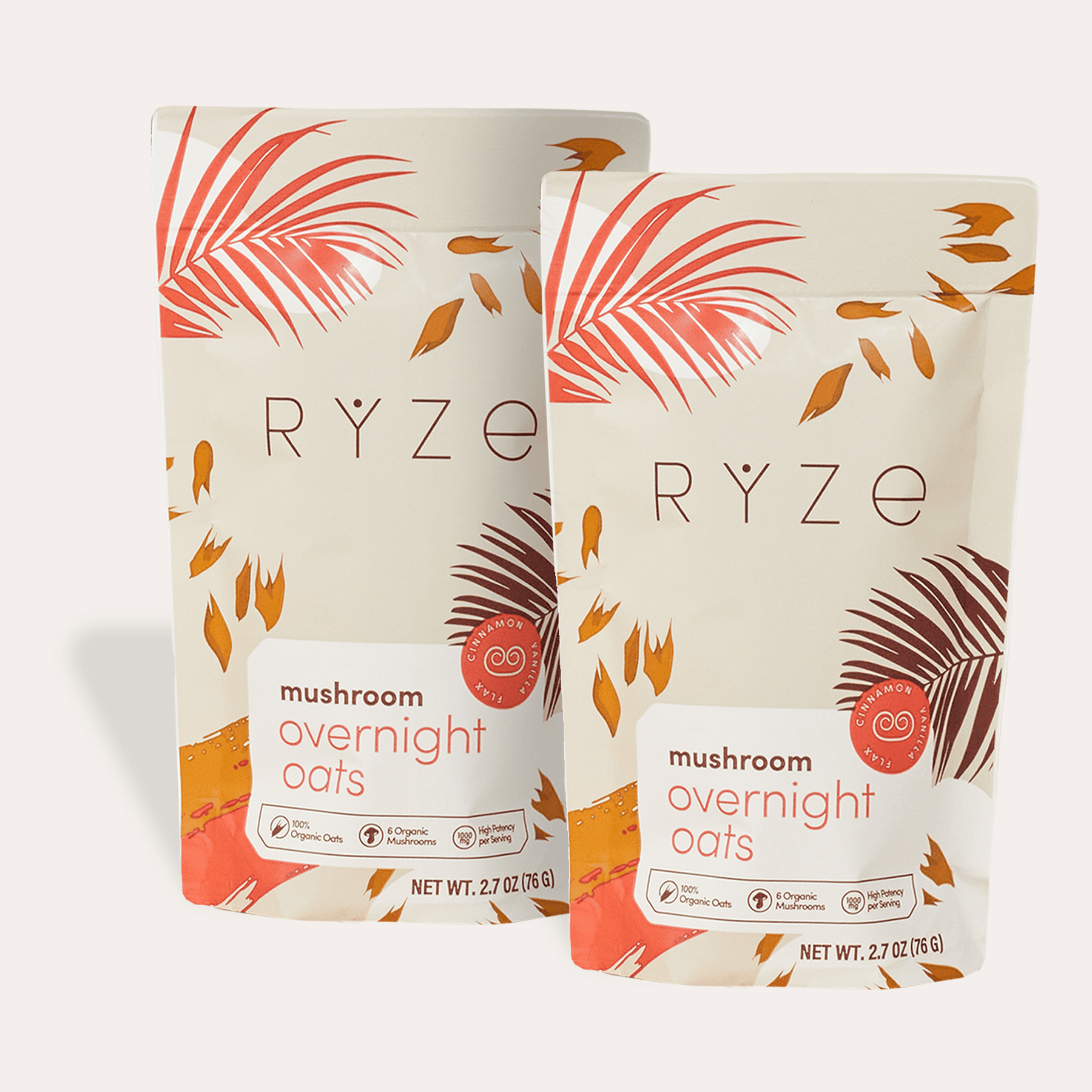 RYZE Mushroom Overnight Oats Pack (28 Servings)